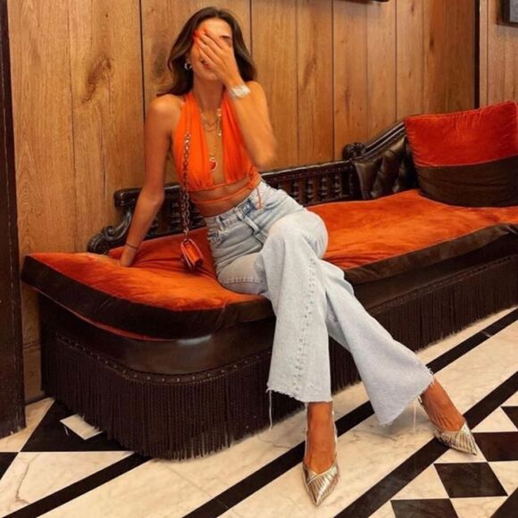 Orange strappy top - Picture 1 of 1